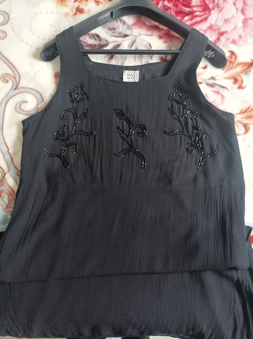 Mała Czarna/M&S Mode/100%Wiskoza/Roz 44/Boho/Koraliki