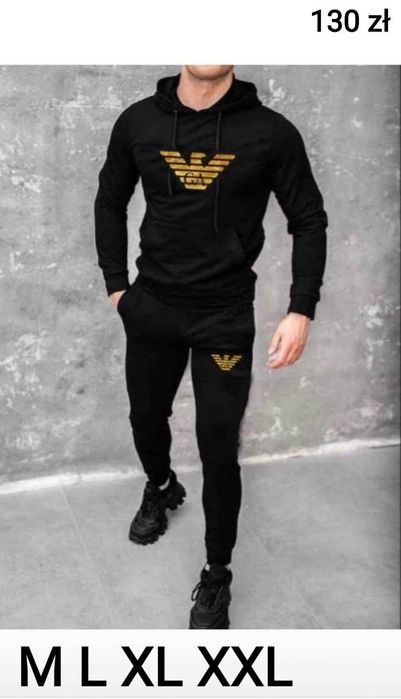 Nowy dres męski wtapiane logo rozmiary od M do XXL