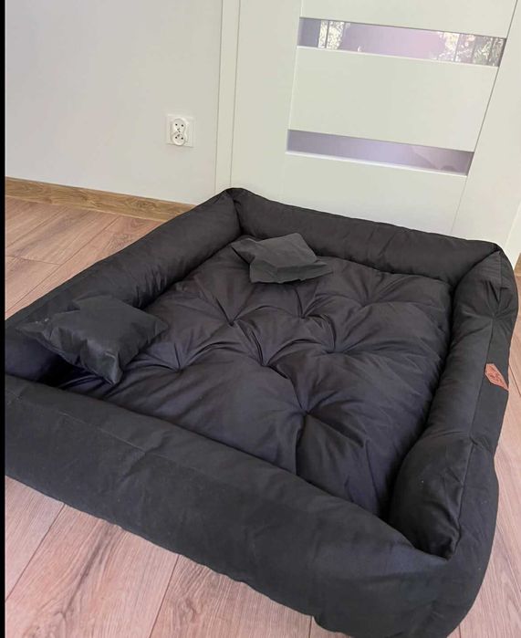 Legowisko dla psa XXL 130x105 czarne wodoodporne poduszki gratis Nowe
