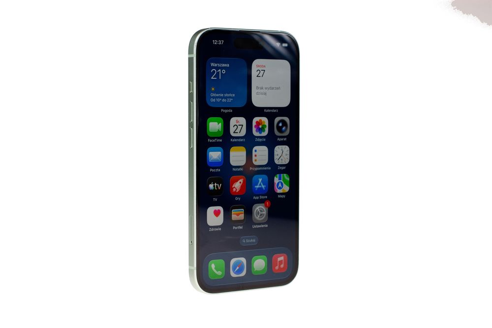 Używany iPhone 15 128GB zielony Stan BDB bateria 100% Sklep Gdynia Główna