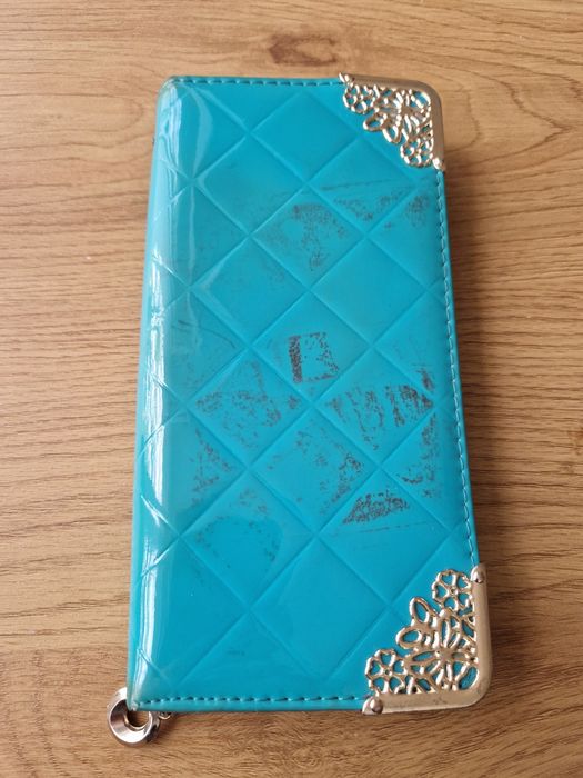 Portfel turkusowy duży