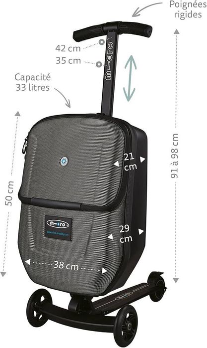 Mala de viagem com trotinete Micro Luggage 3.0 (ML0019) – Nova