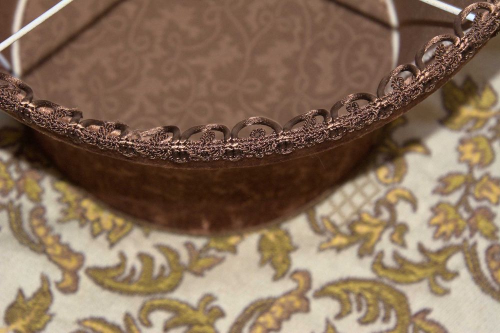 ozdobny abażur klosz pluszowy ? do lampy stojącej 33,5/26/24