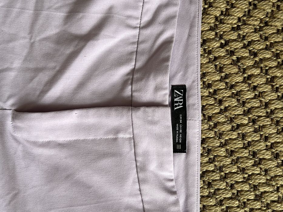 Cygaretki Zara Chinosy Liliowe Rozmiar S