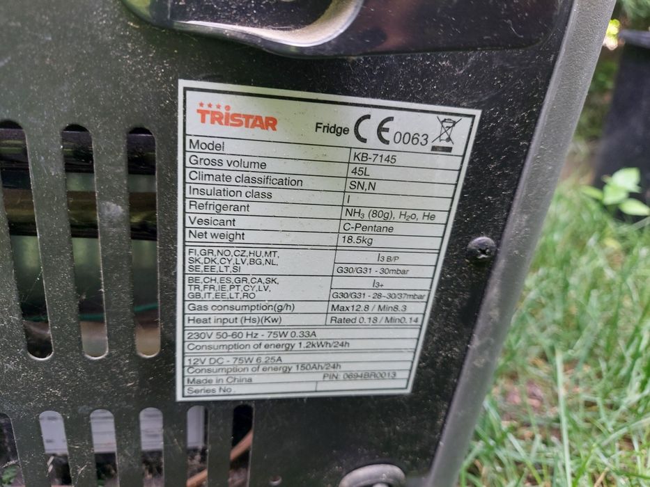 Lodówka turystyczna absorpcyjna na gaz