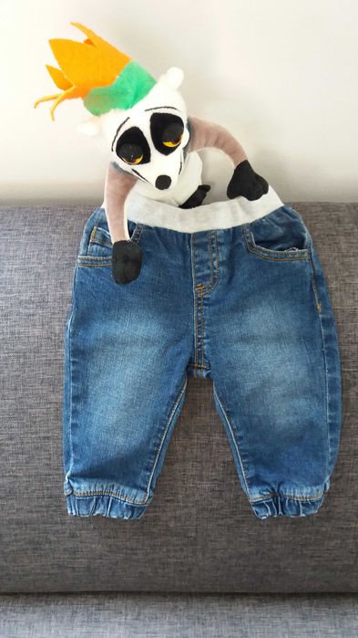 spodnie, jeansy niemowlęce 3-6msc, super