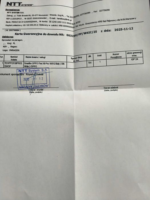 OPPO Find X9 Pro 16/512GB Biały