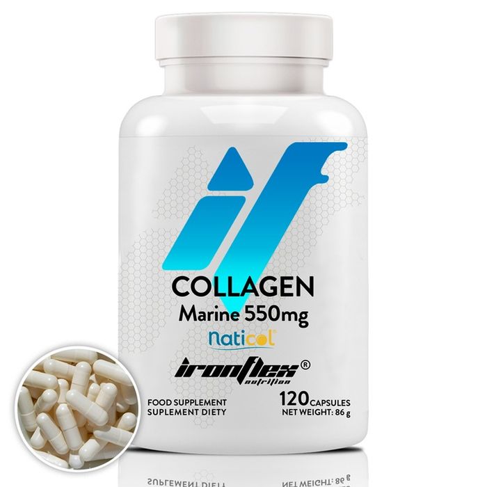 ironflex kolagen morski rybi 120 kaps collagen marine witamina c na stawy
