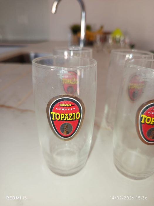 6 Copos Topázio de Coleção – Individual 5€ ou Conjunto 20€