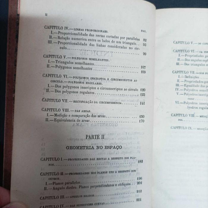 Elementos de Geometria, Adriano Augusto Pina Vidal e Carlos Augusto Moraes. Ano 1877