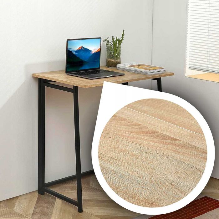 biurko do pokoju składane brązowe nowoczesne komputerowe uniwersalne