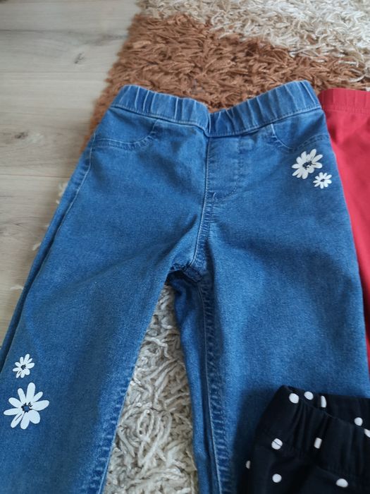 Leginsy 7 szt. jak NOWE spodnie jeansy dżinsy rozm 116 dziewczynka