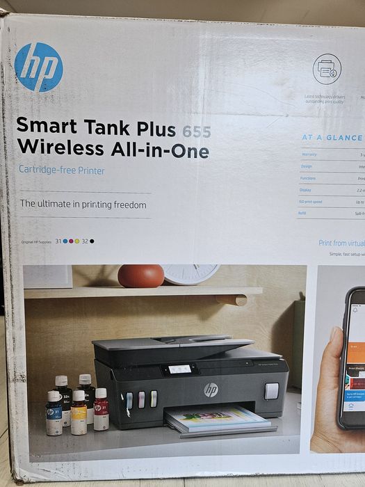 Impressora HP Smart Tank Plus 655 Multifunções - Nova c/garantia