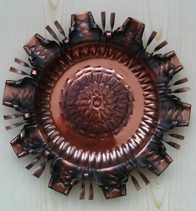 Talerz, metaloplastyka, vintage, można zawiesić, niemiecki