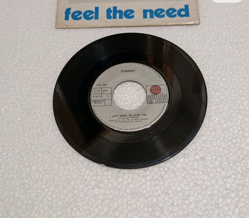 Disco Vinil Single 7'' 45 RPM Forrest Feel The Need PT Ariola records