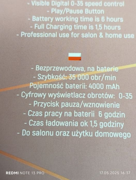 Nails Company Bezprzewodowa Frezarka Do Paznokci Manicure Pedicure 25