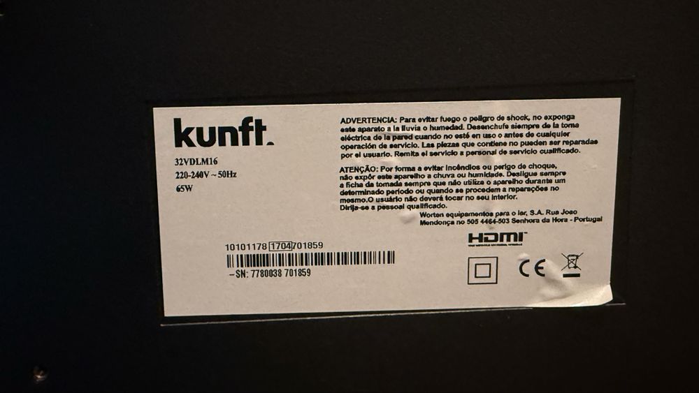 Tv 32 polegadas kunft