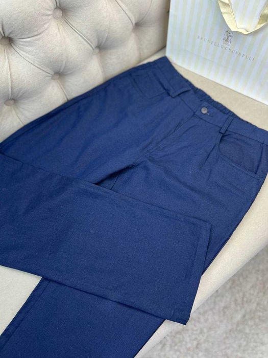 Мужские льняные брюки Brunello Cucinelli классические штаны d065