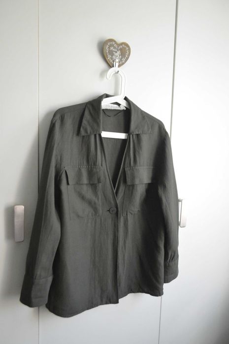 Zara Woman Studio | Koszula utility w kolorze oliwki | Safari chic | Oversize