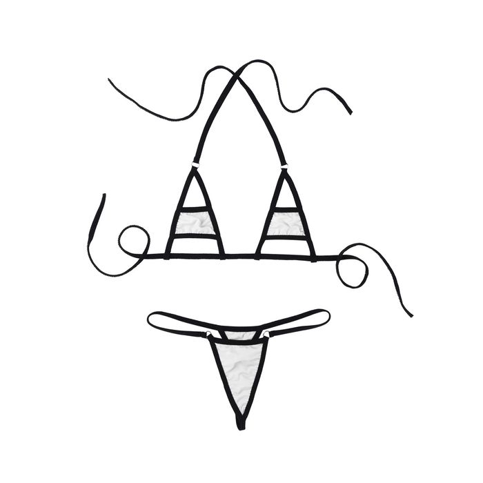 Rennes Bikini wiązane na plażę z dziurami seksowne biały