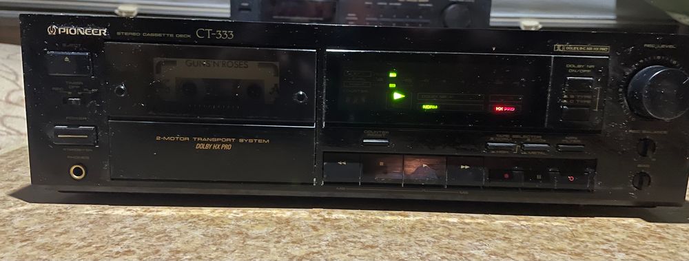 Piękny magnetofon klasyczny Pioneer ct 333