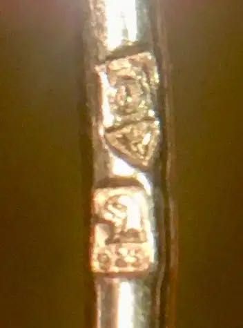 ALFINETE ANTIGO - prata dourada águia 925 - 6,5 x 5,5 cm/s - 16g