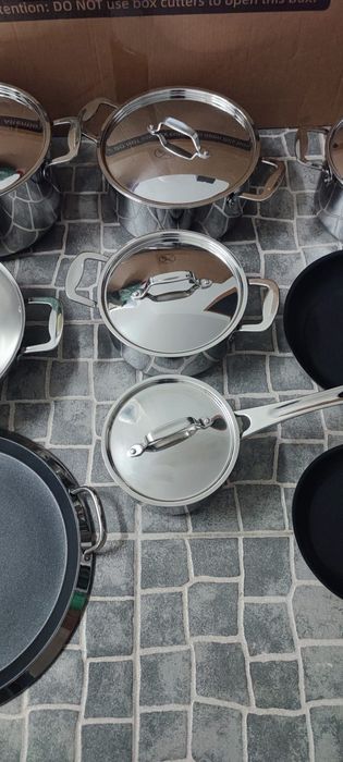 Trem de Cozinha SILAMPOS Novo (9 Peças) - Aço Inox 18/10 - INDUÇÃO