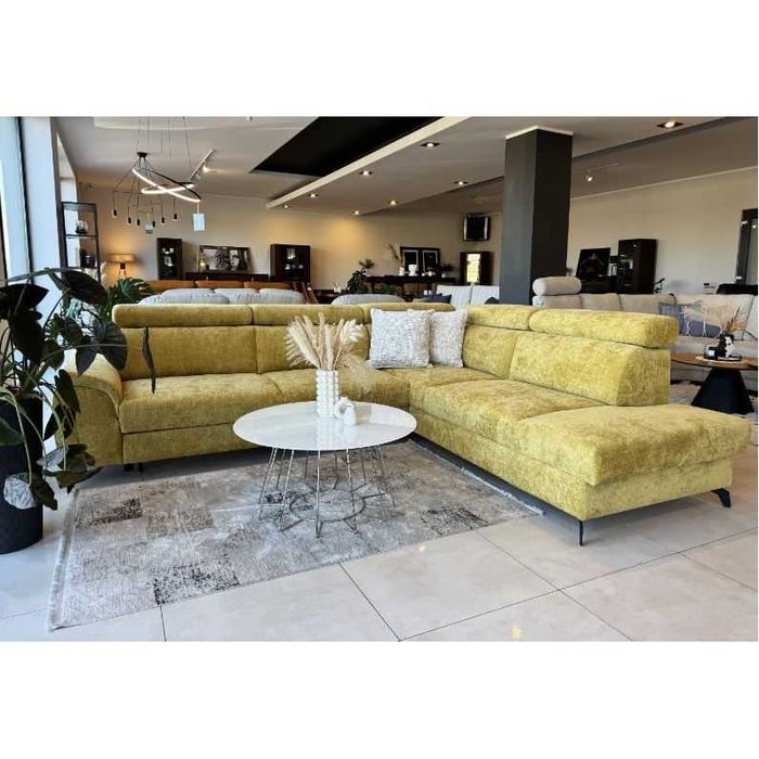 Siella narożnik tkaninie hydrofobowej z funkcją spania MEBLE PYKA