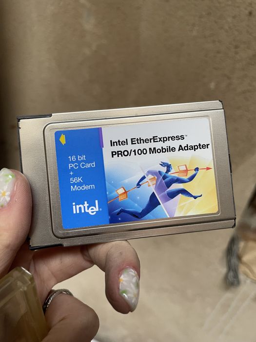 Мережева карта модем Intel EtherExpress PRO/100 PCMCIA комплект з кабелем