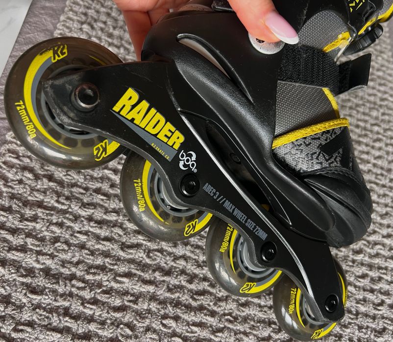 Rolki K2 Raider BOA dla najmłodszych S 29-34 Gray Yellow | Super stan | ProjektJunior.pl