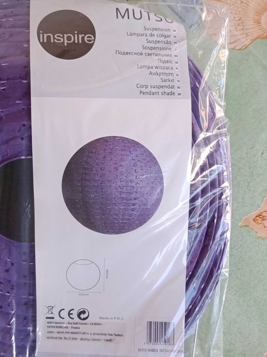 Candeeiro de tecto globo suspenso estilo chines - Novo
