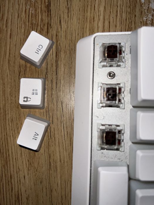 Klawiatura biała MOCEDOM volcano lanparty rgb brown