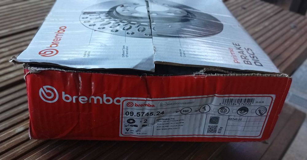 Discos de travão dianteiro Brembo novos para Audi A4 ou A6para A