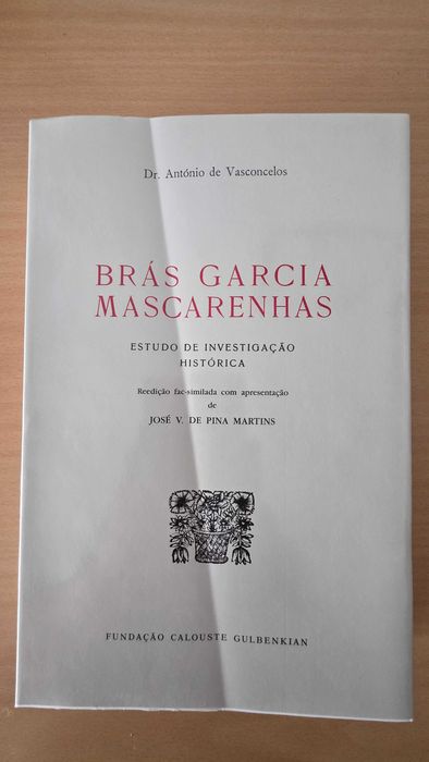 Livro "Brás Garcia Mascarenhas" - Estudos de Investigação Histórica" de António de Vasconcelos