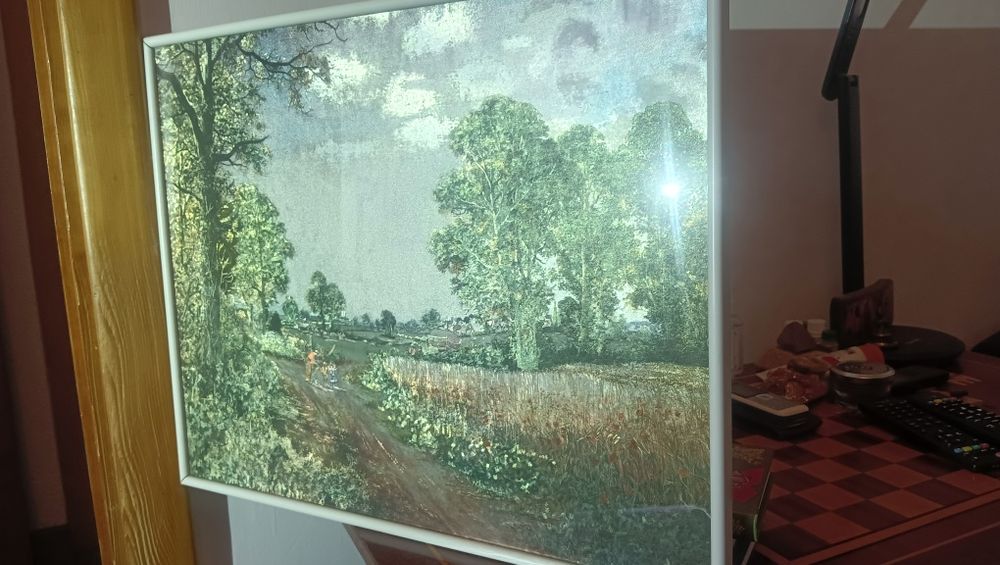 Картина "На дороге"  металло графика переливающаяся