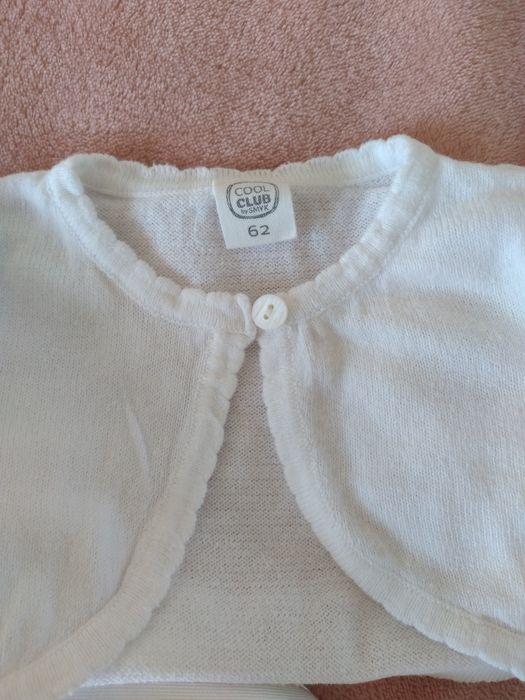 Sukienka na chrzest biala 62 smyk cool club