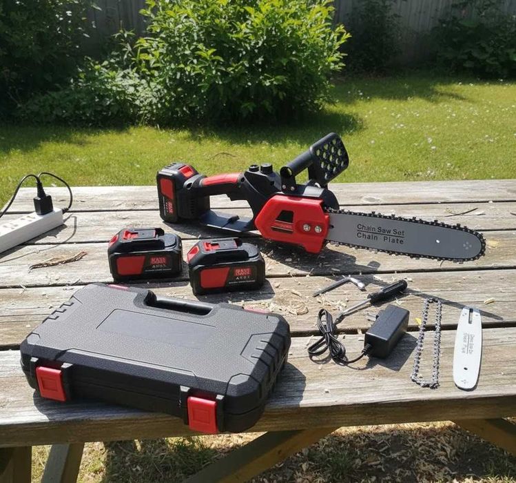 Пила цепная по дереву аккумуляторная электрическая пилка акумоляторна