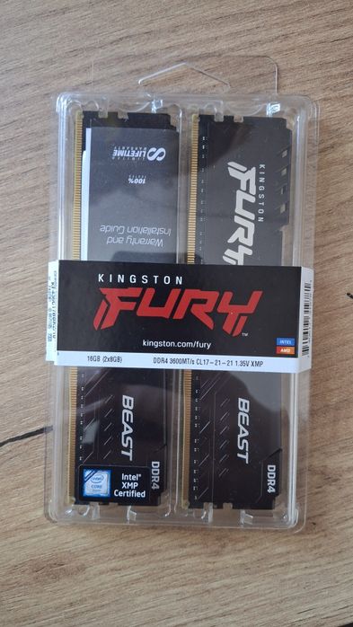 Оперативна памʼять Kingston Fury DDR4-3600 16384 MB