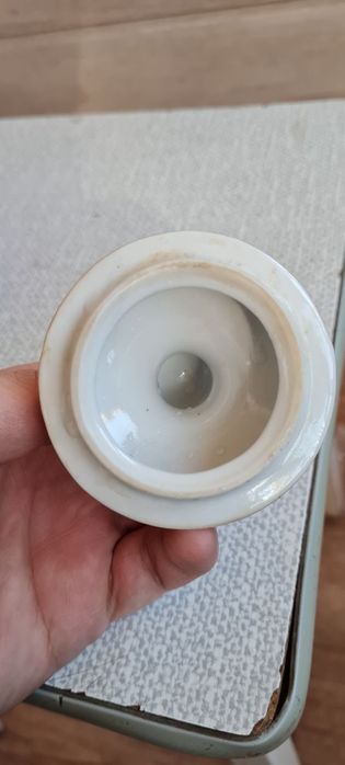 Чайник из набора «Яблоневый сад» фарфор клеймо Полонное, СССР 1980е