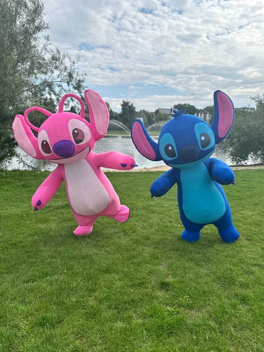 Żywa maskotka STITCH ANGEL BLUEY BINGO - urodziny piknik przedszkole