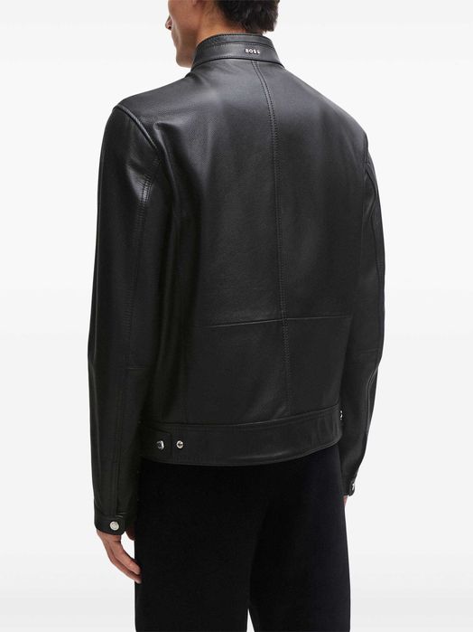 HUGO BOSS skórzana męska kurtka SKÓRA BLACK NOWOŚĆ