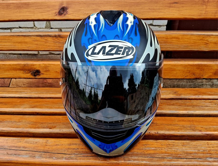Мотошолом LAZER Vertigo Viper Black-Blue  розмір М