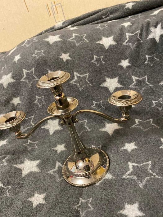 Підсвічник триярусний M.H. China, цинковий сплав, 1950-ті