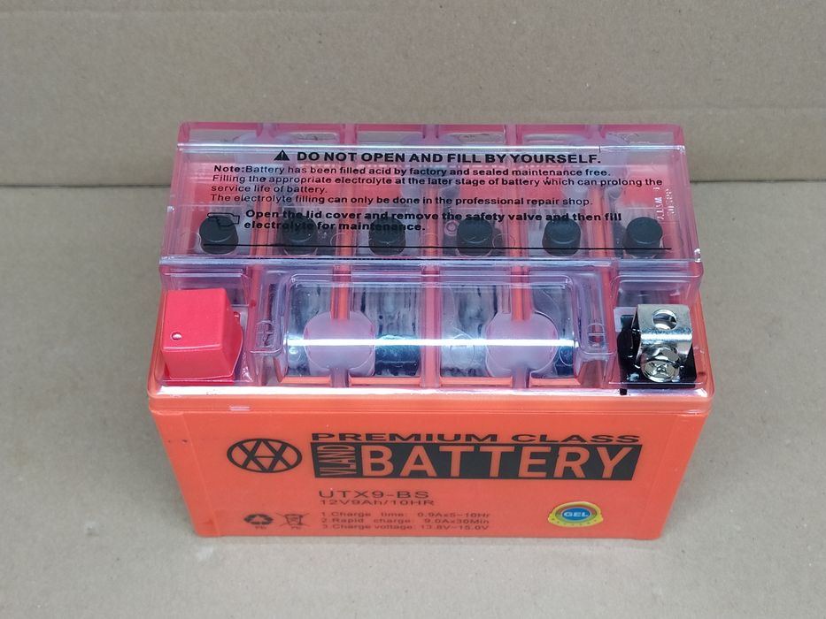 Аккумулятор мото АКБ GEL 12V 9A 150‑86‑107mm UTX9‑BS "VLAND"