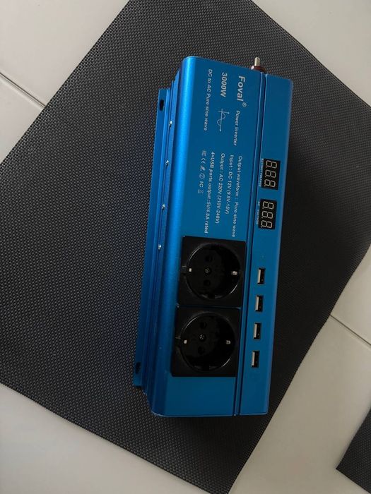 Инвертор Foval 3000W (12V-220V) — Чистый синус, отличное состояние