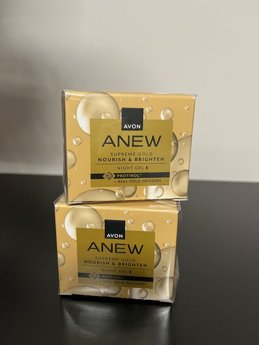 Avon żel na noc z Protinolem i prawdziwym złotem anew 50 ml