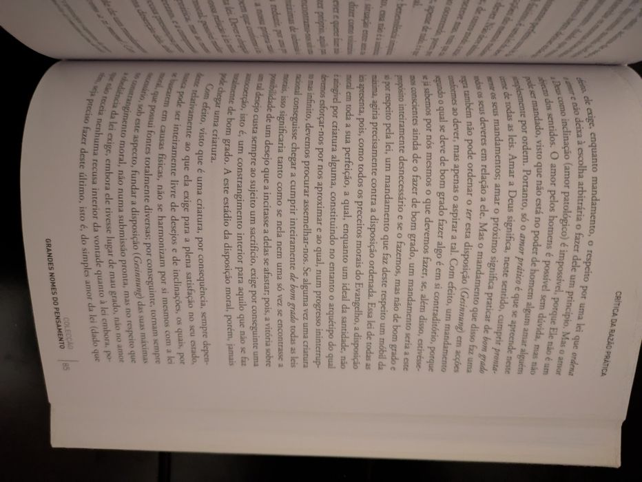L " Critica da Razão Prática " Kant  ( Opt. Estado)