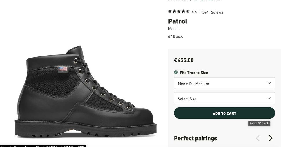 Botas Danner patrol 6"