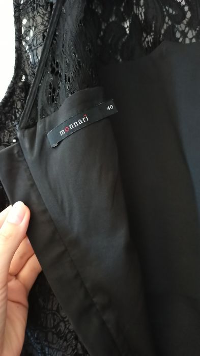 Sukienka koktajlowa Monnari 40 czarna koronka