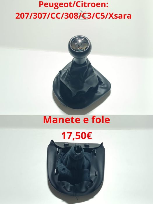 Manete/Moca de velocidades e fole Peugeot e Citroën